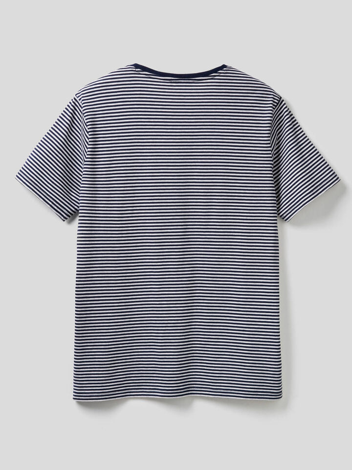 Striped t-shirt in pure cotton Men image number 5